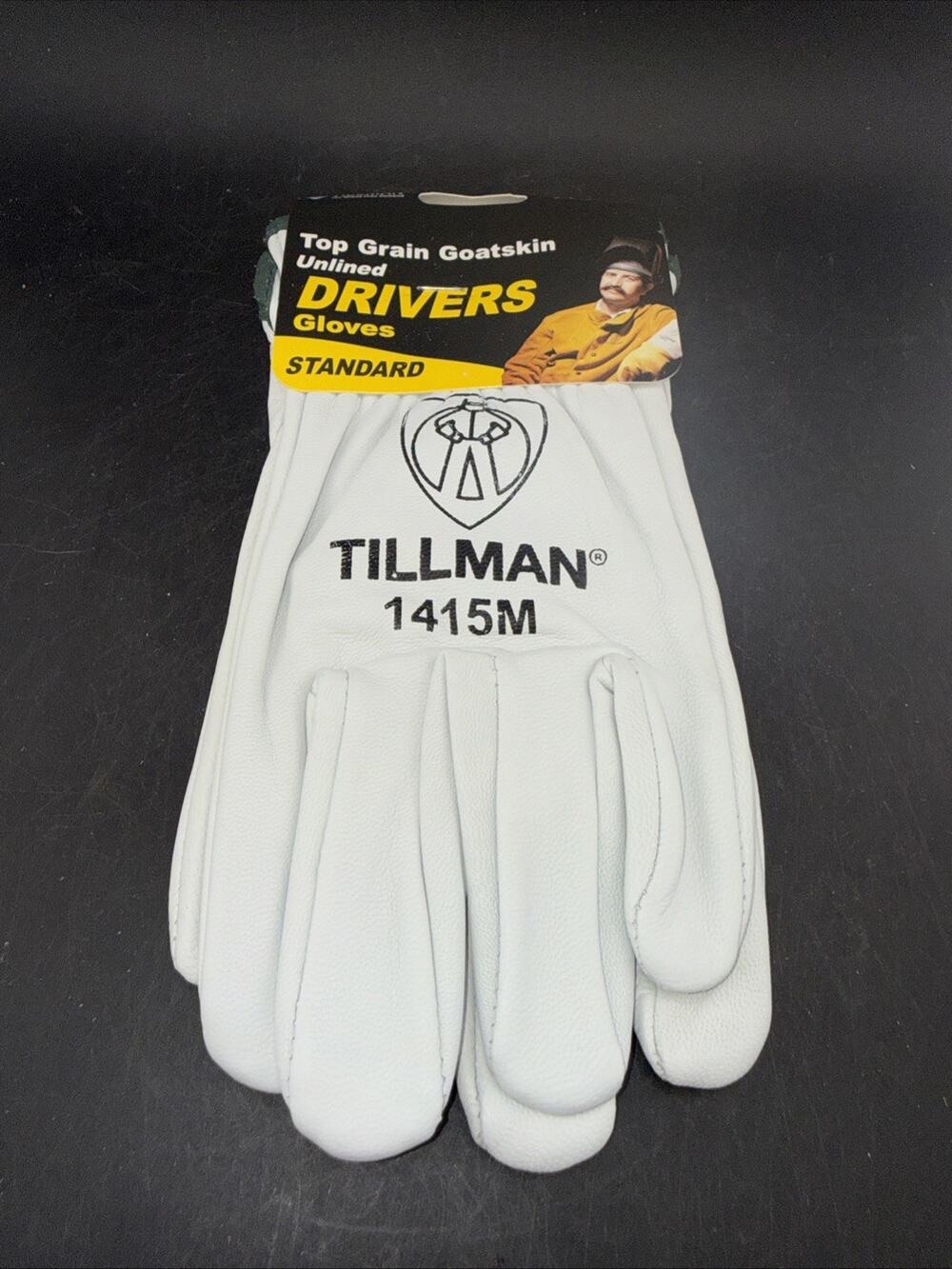 Tillman 1415M Goatskin Driver Work Gloves Medium Unlined Leather New
